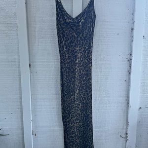 Stunning leopard Print Zara midi dress size XS